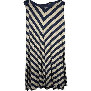 Matty M. Women's Maxi Striped Skirt Blue Gray Size Medium